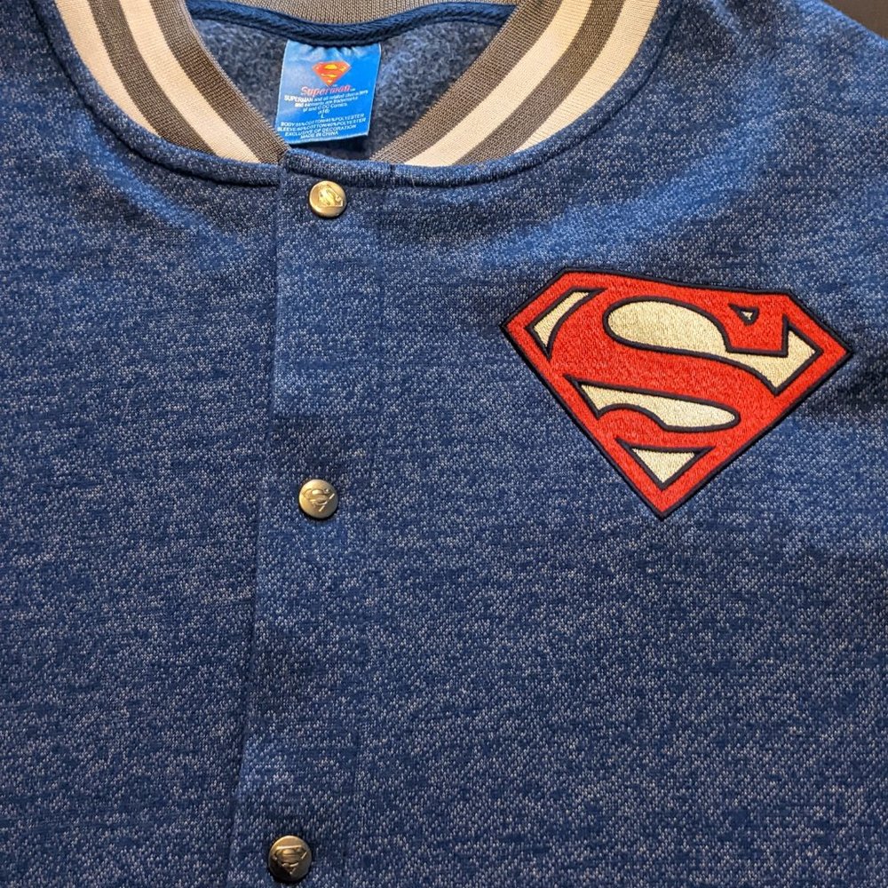 Superman Varsity Button-Up Jacket - image 3